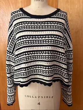 Saltwater luxe cropped sweater size s new